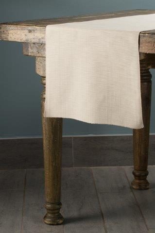 Shantung Oatmeal table runner